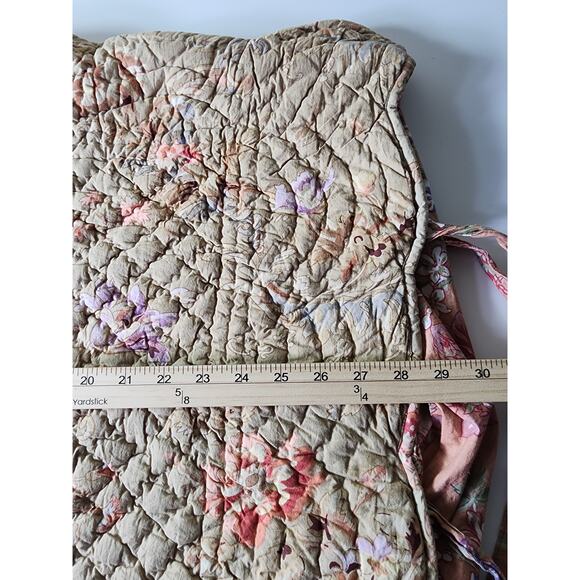 Amity Imports Tan Pink Soft Thick Quilted 2 sided STANDARD Pillow Sham Set of 2 - Picture 8 of 9